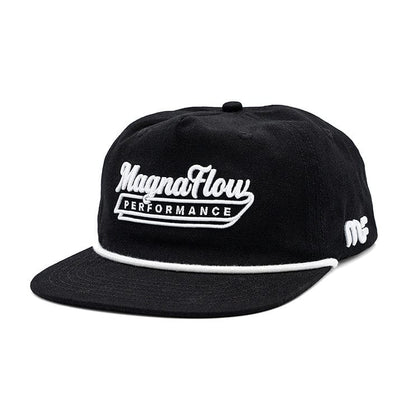 Rope Canvas Snapback Hat - Black