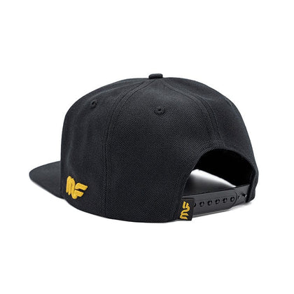 Flow Stamp Snapback Hat - Black