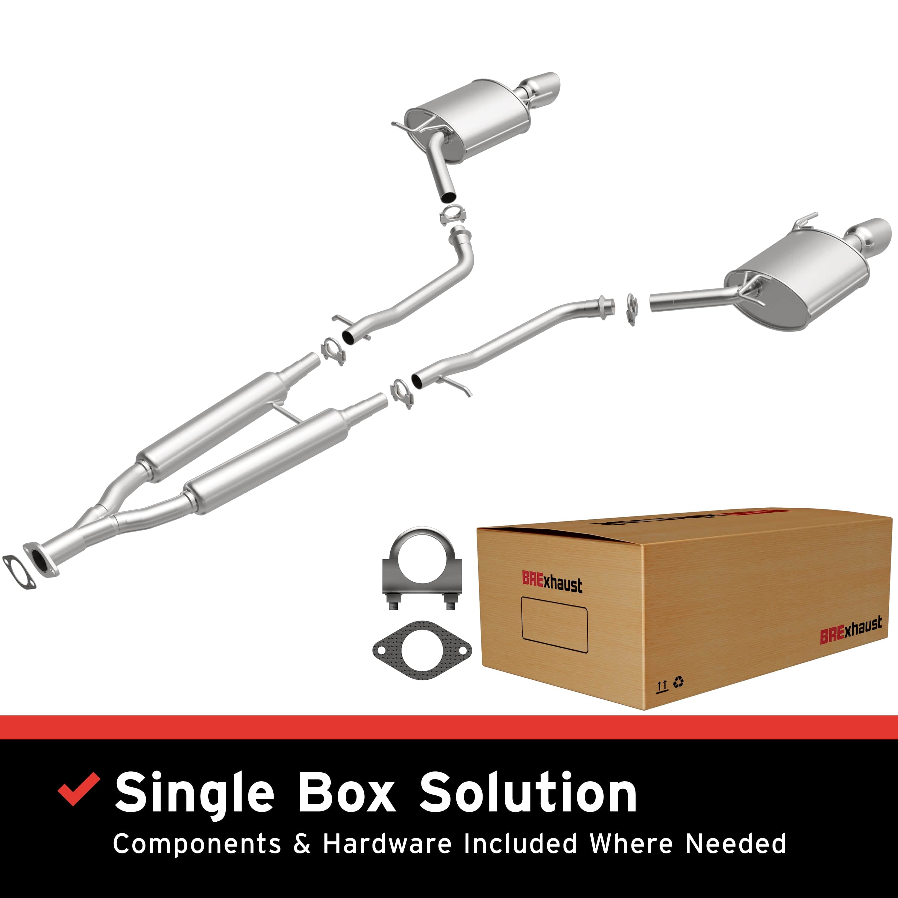 BRExhaust 2007-2013 INFINITI Direct-Fit Replacement Exhaust System