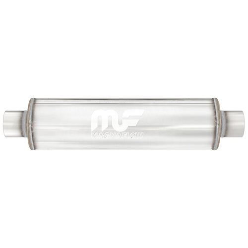 MagnaFlow 4 in. x 18 in. Round Straight-Through Performance Exhaust Muffler Center/Center