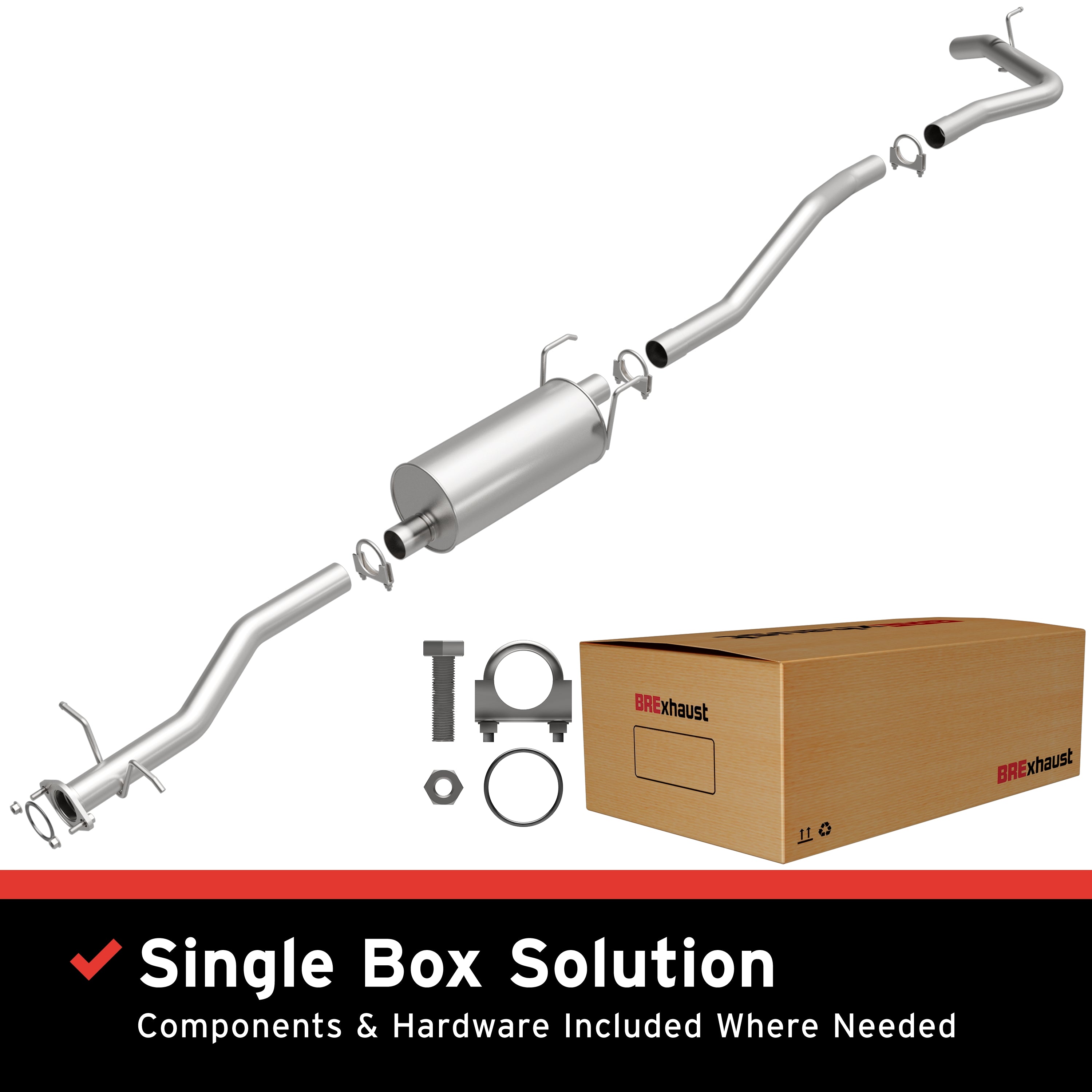 BRExhaust 1995-1998 Toyota T100 3.4L Direct-Fit Exhaust System Kit