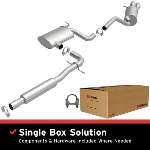 BRExhaust 2005-2011 Volkswagen Jetta 2.5L Direct-Fit Exhaust System Kit 106-0253
