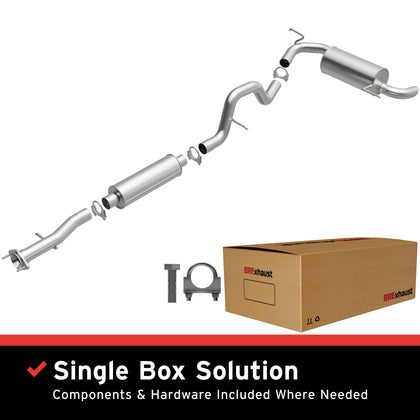 BRExhaust 2006 Hummer H3 3.5L | 2007 Hummer H3 Base 3.7L Direct-Fit Exhaust System Kit 106-0351