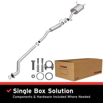 BRExhaust 2002-2006 Acura RSX Base 2.0L | 2002-2005 Honda Civic 2.0L Direct-Fit Exhaust System Kit 106-0358