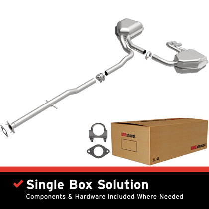 BRExhaust 2002-2008 Mini Cooper S 1.6L Direct-Fit Exhaust System Kit 106-0366