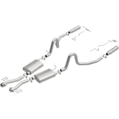 BRExhaust 1994-1995 Ford Mustang 5.0L / 1996-1998 Ford Mustang 4.6L Direct-Fit Exhaust System Kit 106-0517