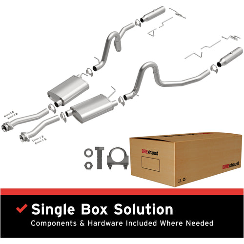 BRExhaust 1994-1995 Ford Mustang 5.0L / 1996-1998 Ford Mustang 4.6L Direct-Fit Exhaust System Kit 106-0517