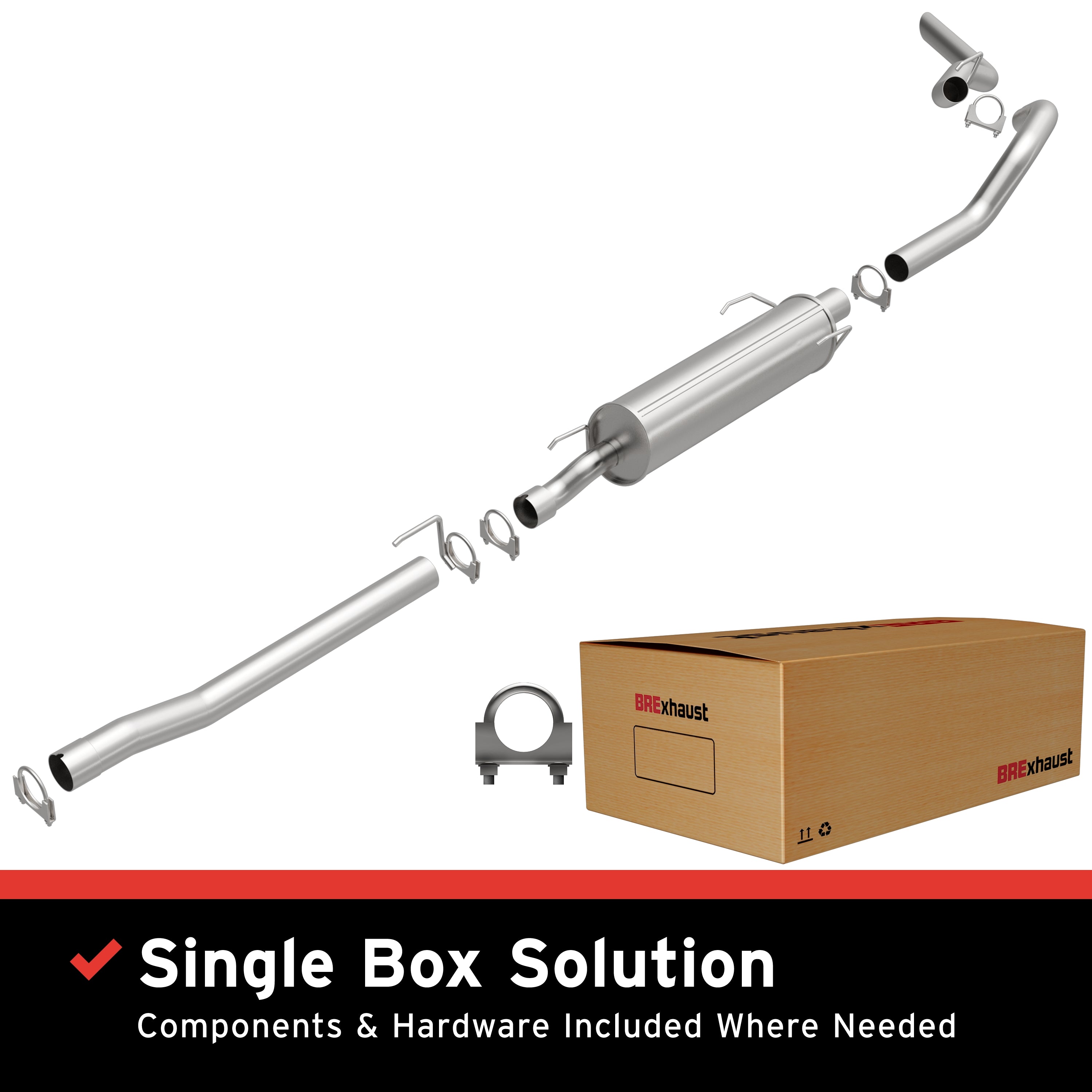 【EXHAUST】【3枚セット×8】C-100 ビガートランクス/5BT BRExhaust Direct-Fit Exhaust System Kit 106-0525 | MagnaFlow