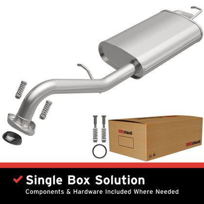 BRExhaust 2003-2013 Toyota Corolla 1.8L Direct-Fit Exhaust System Kit