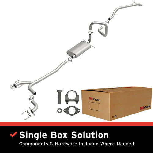 BRExhaust 1998-2002 Ford Crown Victoria 4.6L / 1998-2002 Mercury Grand Marquis 4.6L Direct-Fit Exhaust System Kit 106-0637