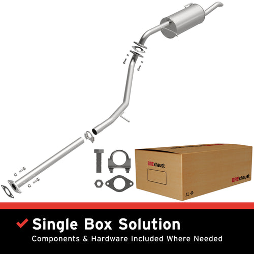 BRExhaust 2006-2011 Kia Rio 1.6L / 2006-2010 Hyundai Accent 1.6L Direct-Fit Exhaust System Kit 106-0741