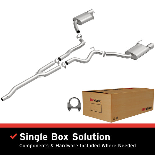 BRExhaust 2015-2023 Ford Mustang 2.3L Direct-Fit Exhaust System Kit 106-0821