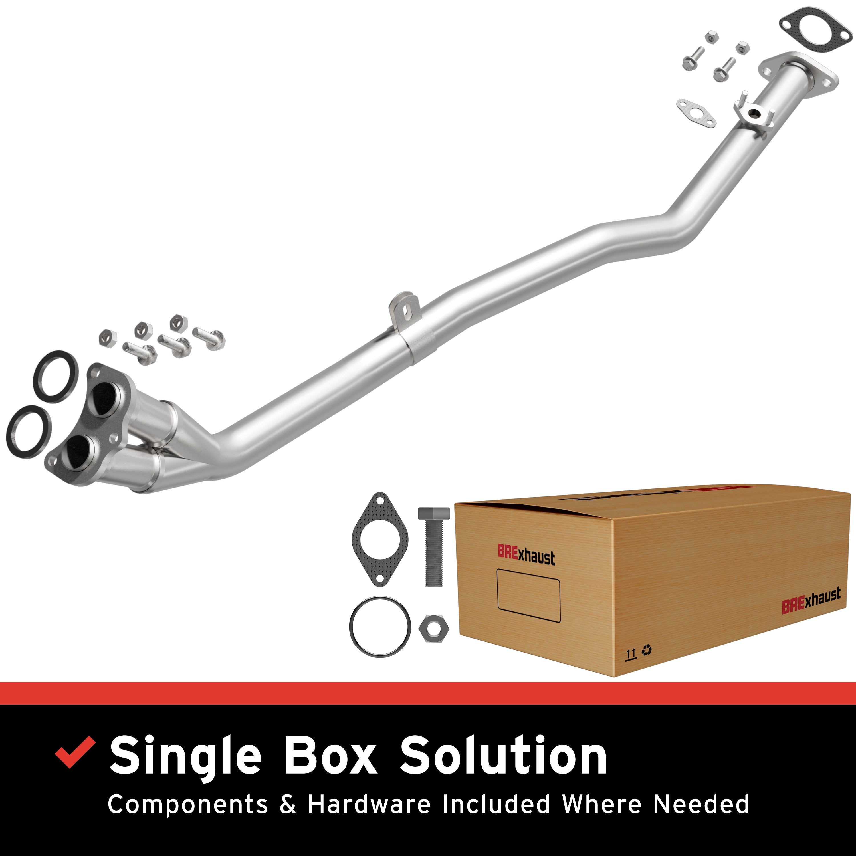 ブラフェス ケイ BRExhaust 1988-1995 Toyota Pickup 2.4L Direct-Fit Exhaust Front