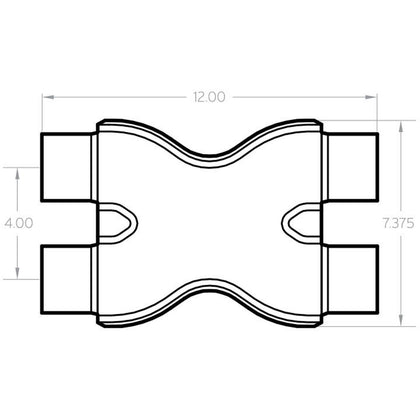 MagnaFlow 2.25in. Tru-X Crossover Performance Exhaust X-Pipe 10790