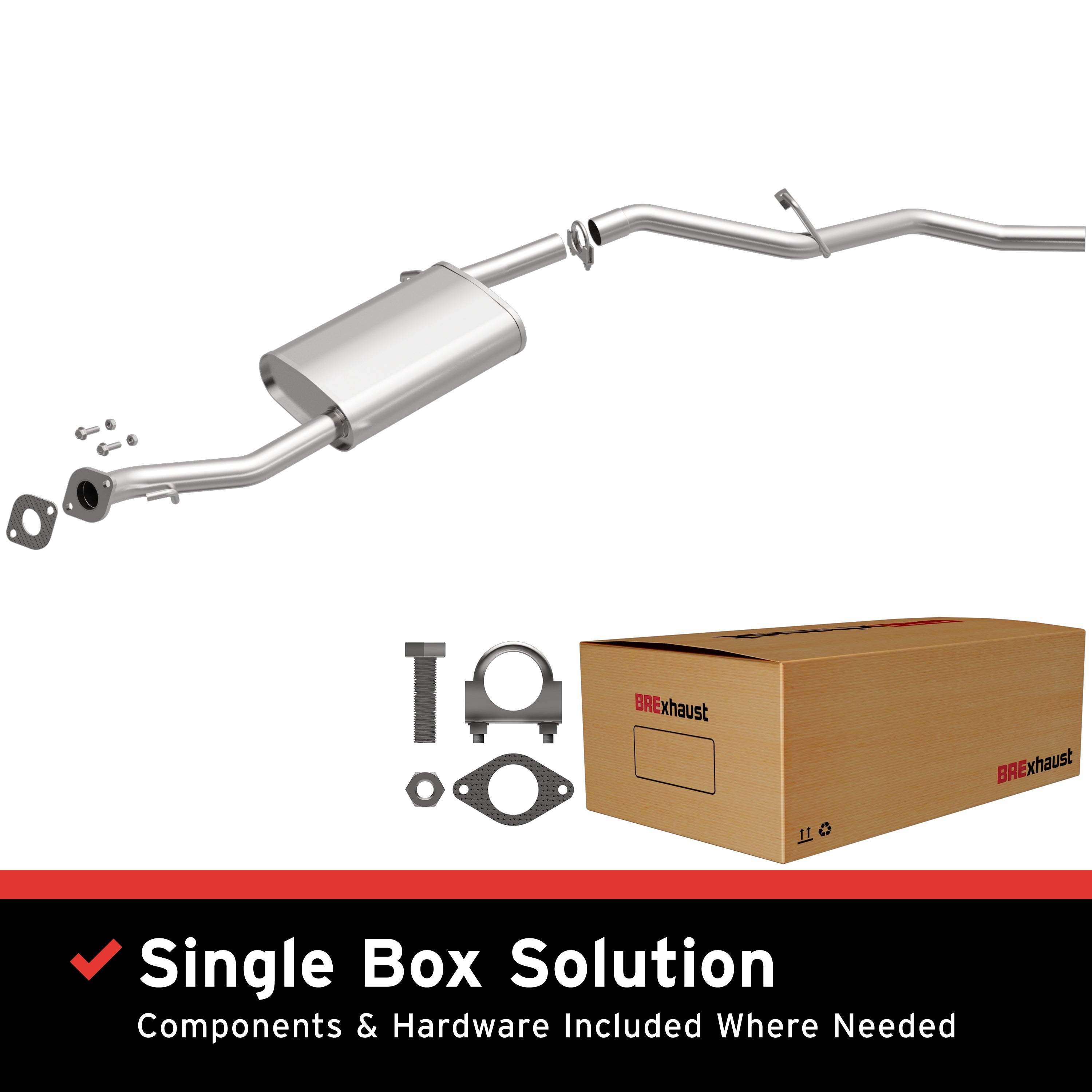 BRExhaust 2000-2004 Nissan Xterra 3.3L Direct-Fit Exhaust Muffler