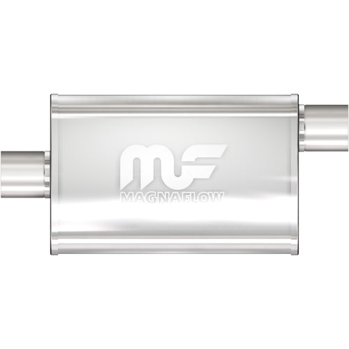 MagnaFlow 4 in. x 9 in. x 11 in. Oval Straight-Through Performance Exhaust Muffler Offset/Center