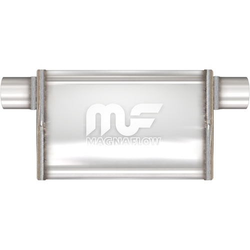 MagnaFlow 4 in. x 9 in. x 11 in. Oval Straight-Through Performance Exhaust Muffler Offset/Offset Same Side