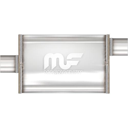 MagnaFlow 5 in. x 8 in. x 14 in. Oval Straight-Through Performance Exhaust Muffler Offset/Center