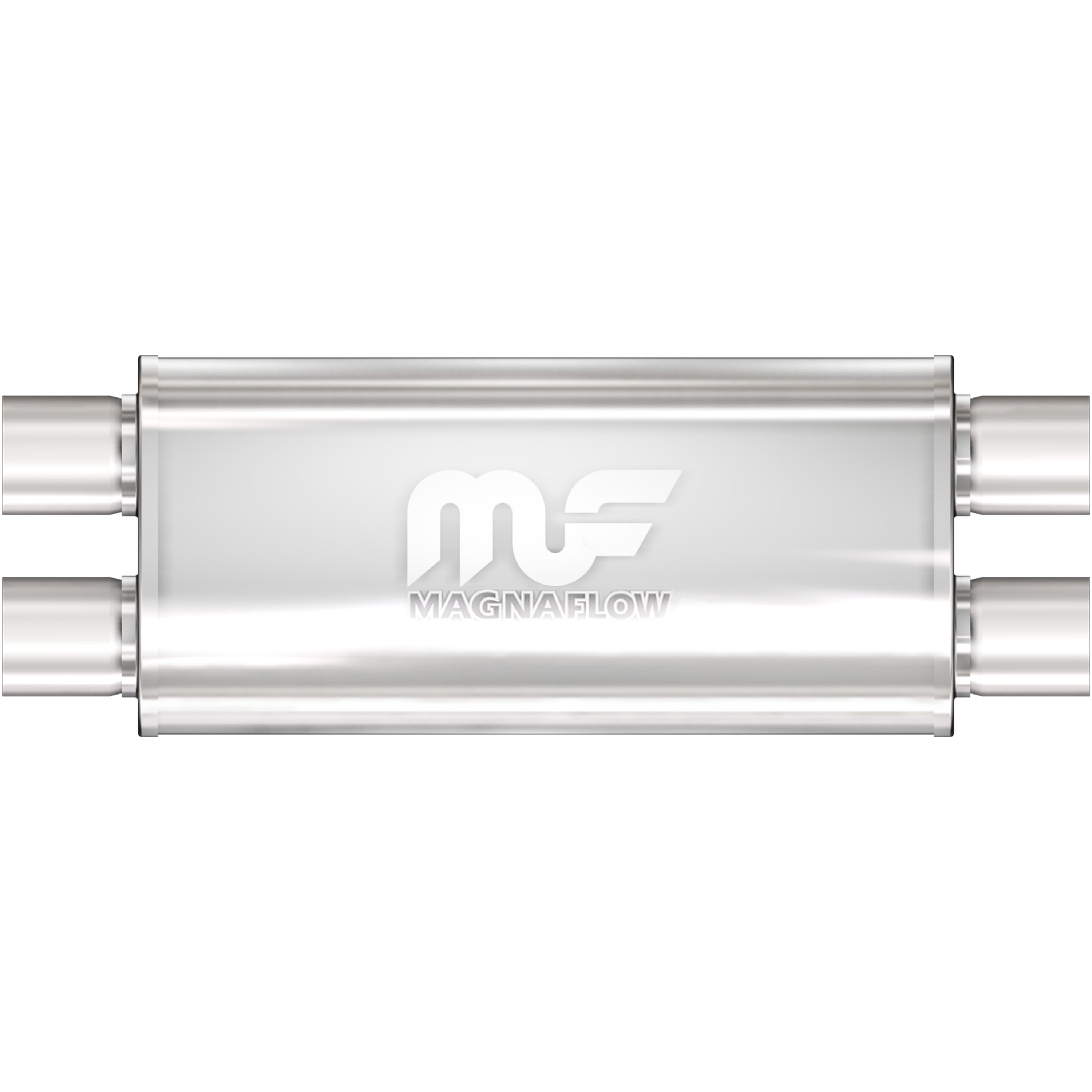 MAGNAFLOW 中間サイレンサー MagnaFlow 5 in. x 8 in. x 18 in. Oval Straight-Through Performance Exh