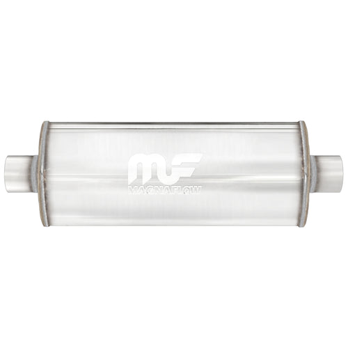 MagnaFlow 7 in. x 24 in. Round Straight-Through Performance Exhaust Muffler Center/Center