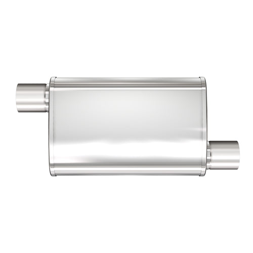 MagnaFlow XL Series 4 in. x 9 in. x 18 in. Oval Multi-Chamber Performance Exhaust Muffler Offset/Offset