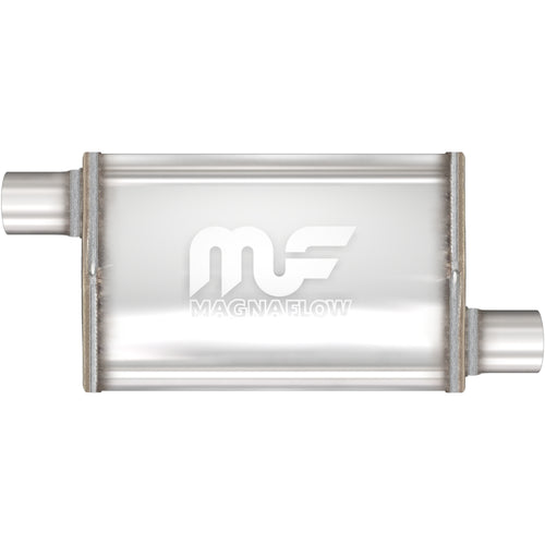 MagnaFlow 5 in. x 8 in. x 14 in. Oval Straight-Through Performance Exhaust Muffler Offset/Offset