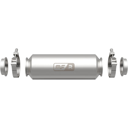 MagnaFlow MF/R Series 5 in. Round 304 Stainless Steel Straight-Through Performance Exhaust Muffler Kit 17169