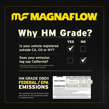 MagnaFlow HM Grade Federal / EPA Compliant Universal Catalytic Converter 99774HM