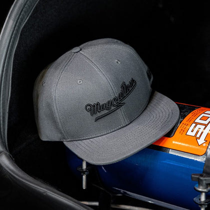 Flow Stamp Snapback Hat - Dark Heather