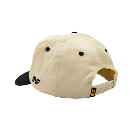 “Performance” Canvas Snapback Hat – Cream/Black